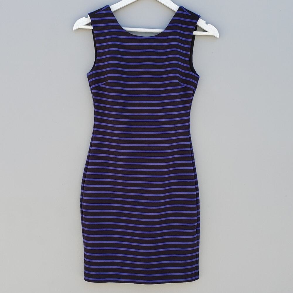 Juicy Couture Striped Fitted Pencil Dress Women's Size XS